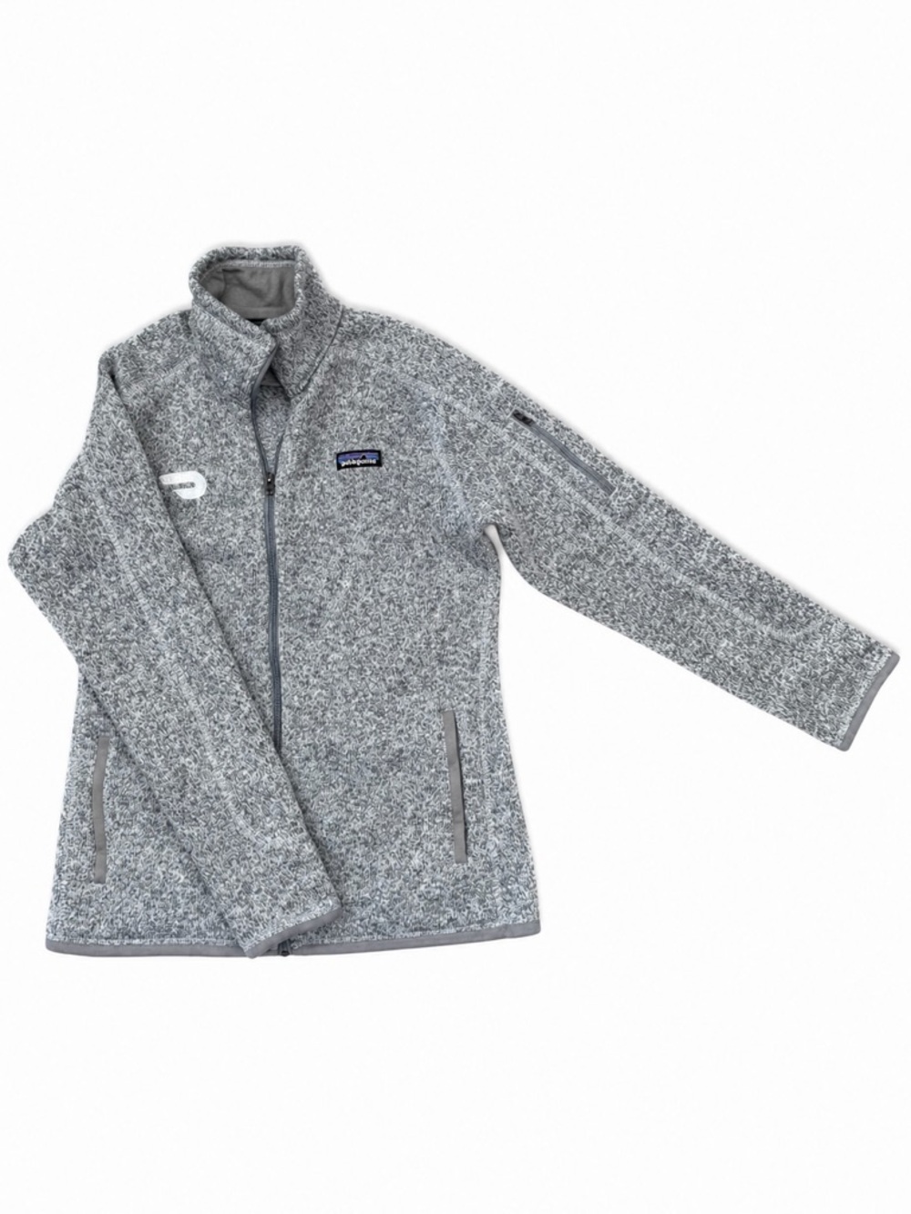 Patagonia Heather Gray Full-Zip Fleece Jacket